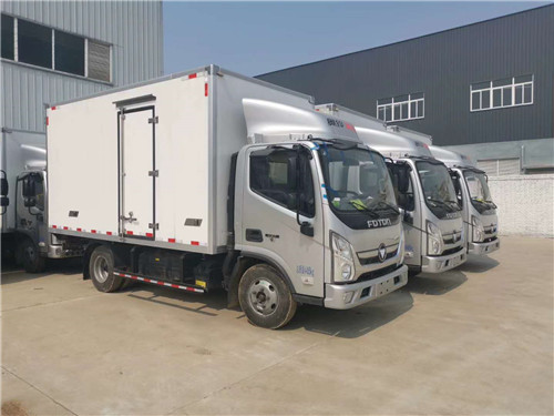 福田奧鈴速運國六4.1米藍牌冷藏車現車大量銷售