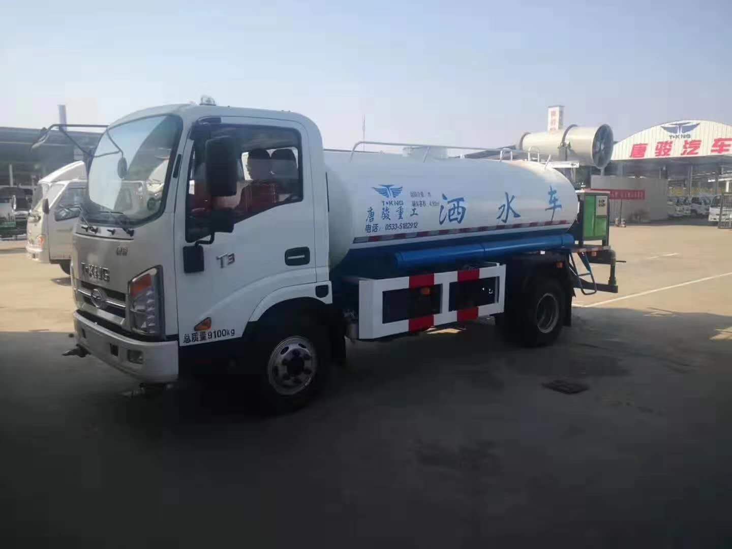 國六最便宜黃牌6方灑水車已出環(huán)保齊全，匹配云內(nèi)D25發(fā)動(dòng)機(jī)，可帶霧炮