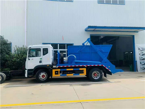 國六東風多利卡D9擺臂式垃圾車拖生活垃圾、淤泥漿渣土，克星推薦車