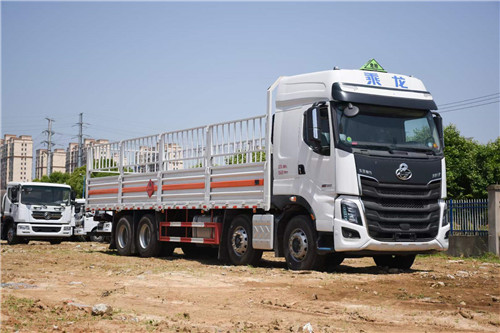 國六東風柳汽前四后八氣瓶運輸車，額載20噸