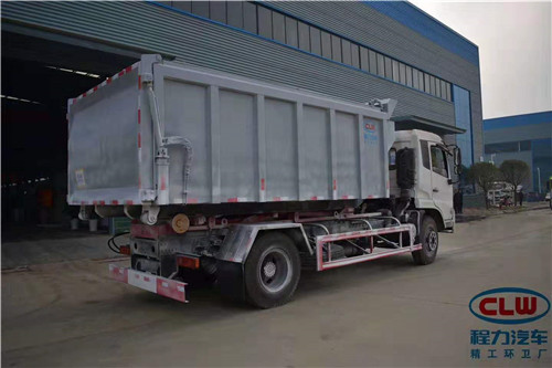 出口柬埔寨勾臂垃圾車及配套智能豬糞轉運箱圖片